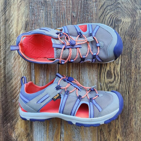 Teva Men\'s T Manatee Water Sport Sandals Cushion Bungee Cord Purple Grey main image 6